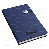 Resmin büyük halini görmek için tıklayınız Defter Çeşitleri | Termo Deri Metal Patlı Radüslü Defter | 18-174 Lacivert
